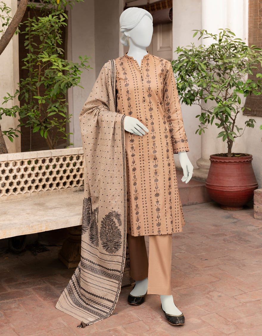 Brown Lawn Unstitched 3 Piece Dress | Jlawn-S-23-473