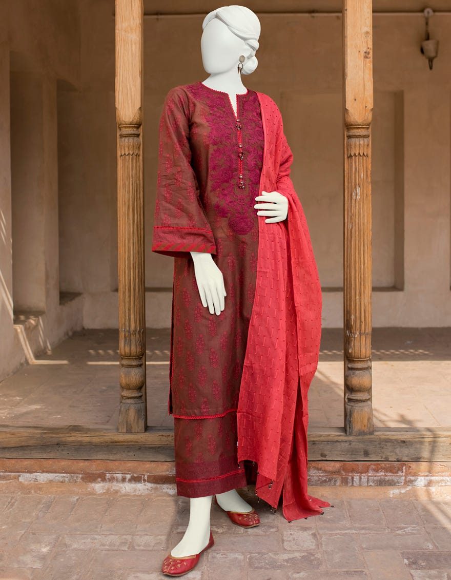 Brown Lawn Unstitched 3 Piece Dress | Jlawn-S-23-476