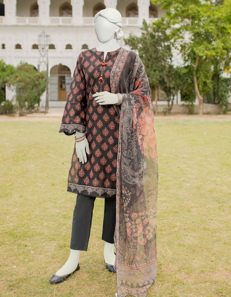 Multicolor Lawn Unstitched 3 Piece Dress | Jlawn-S-23-480 Rozmarra-2