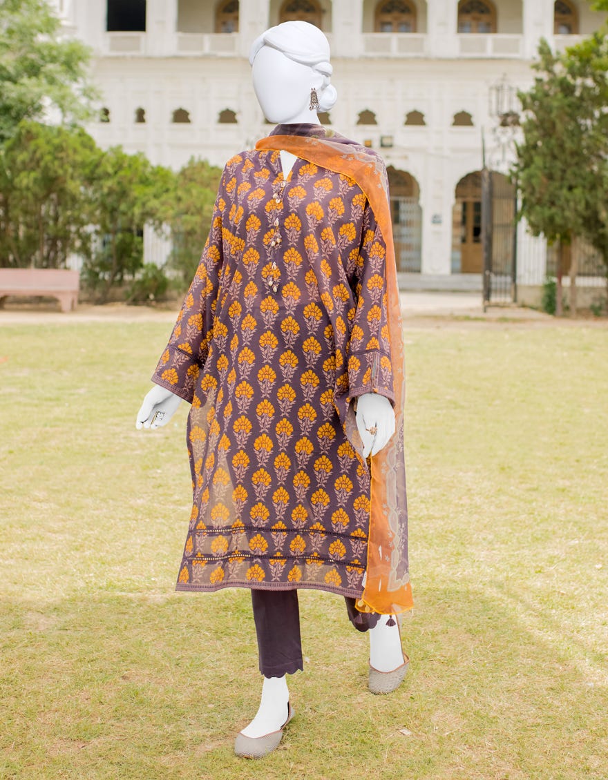 Fuchsia Lawn Unstitched 3 Piece Dress | Jlawn-S-23-483 Rozmarra-5