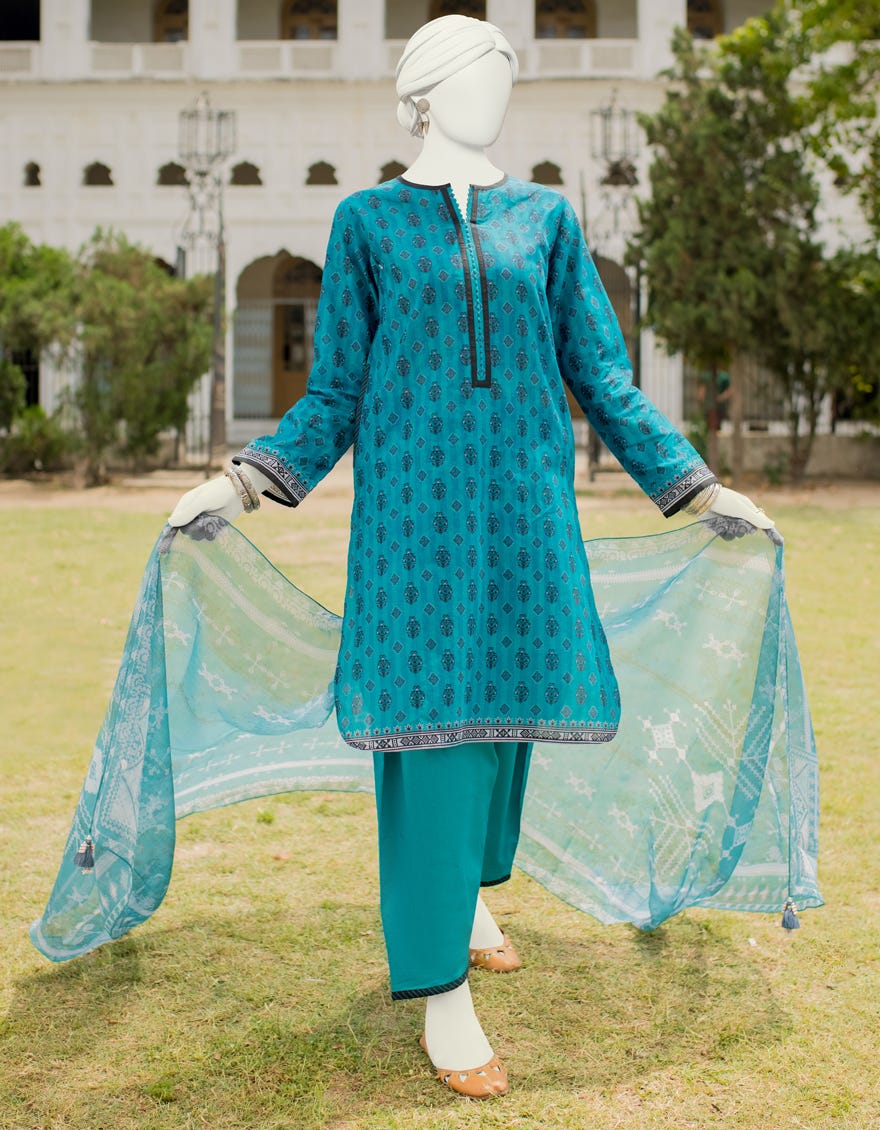 Multicolor Lawn Unstitched 3 Piece Dress | Jlawn-S-23-484 Rozmarra-6
