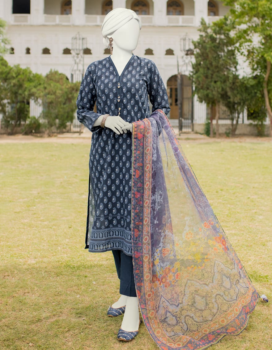 Multicolor Lawn Unstitched 3 Piece Dress | Jlawn-S-23-485