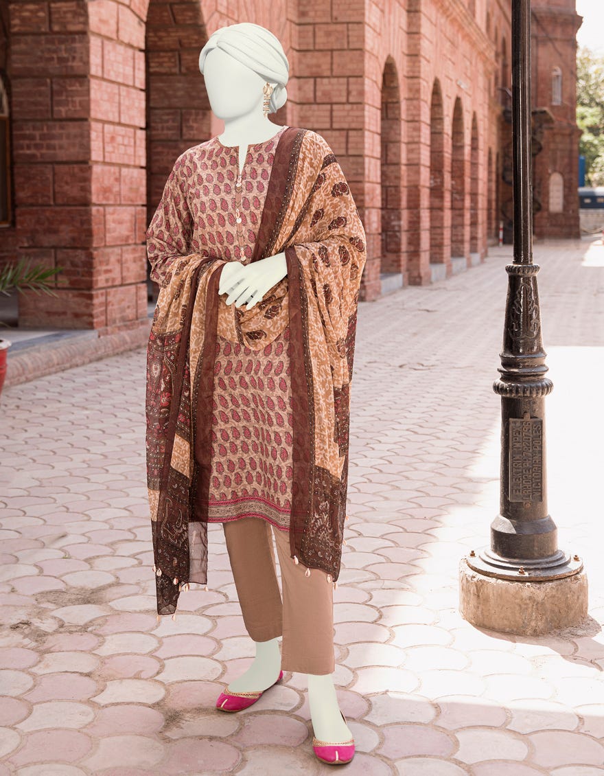 Multicolor Lawn Unstitched 3 Piece Dress | Jlawn-S-23-487