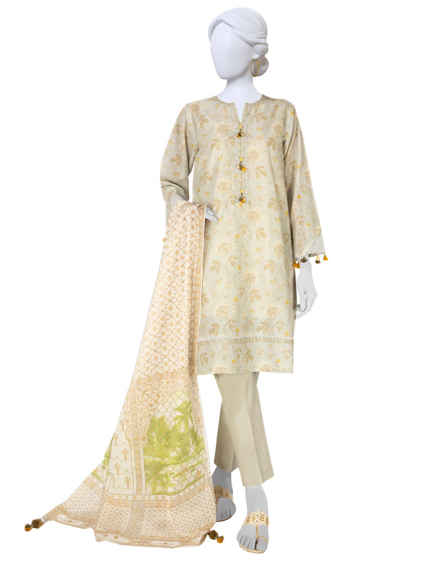 Sky Green Lawn Unstitched 3 Piece Dress | Jlawn-S-23-496