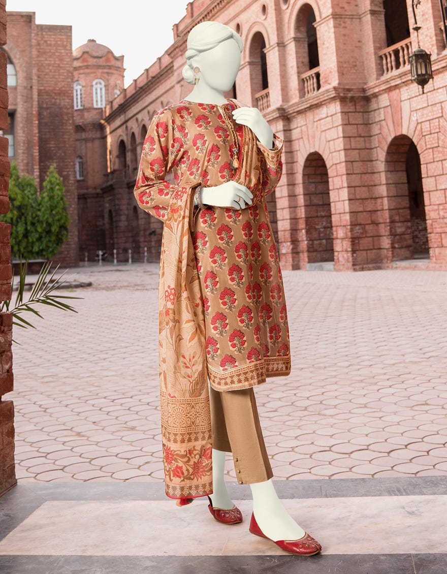 Multicolor Lawn Unstitched 3 Piece Dress | Jlawn-S-23-498