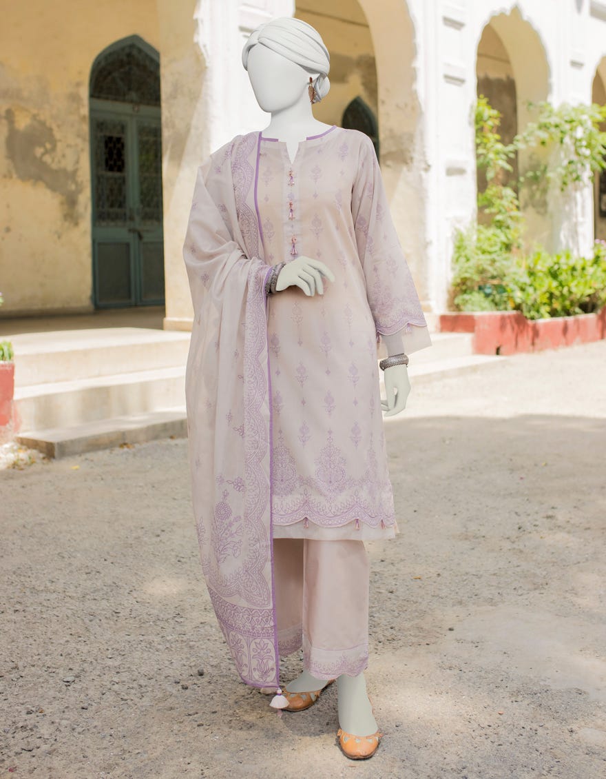 Tea Pink Lawn Unstitched 3 Piece Dress | Jlawn-S-23-508