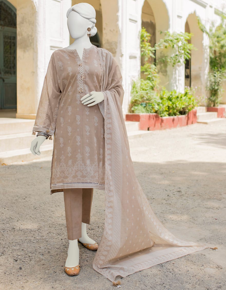 Brown Lawn Unstitched 3 Piece Dress | Jlawn-S-23-509