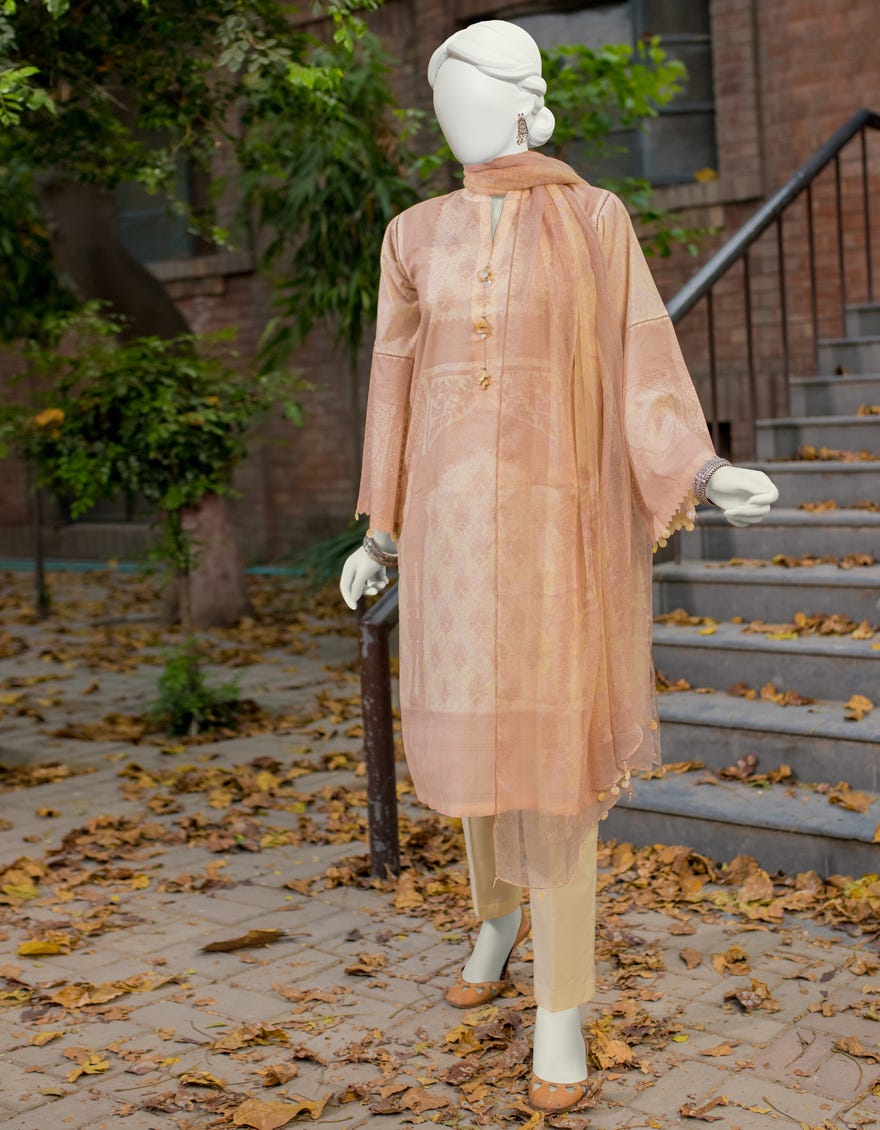 Cream Lawn Unstitched 3 Piece Dress | Jlawn-S-23-512