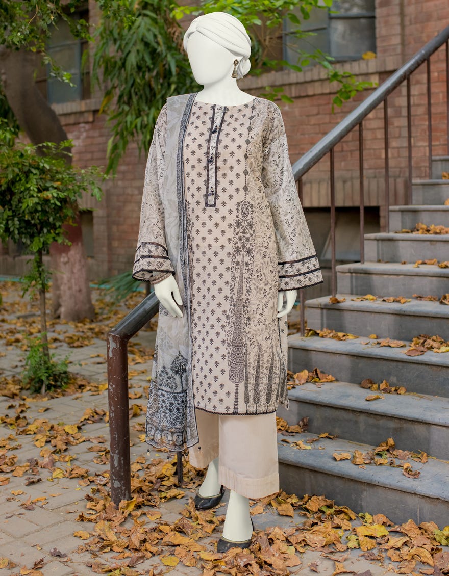 Black-White Lawn Unstitched 3 Piece Dress | Jlawn-S-23-518