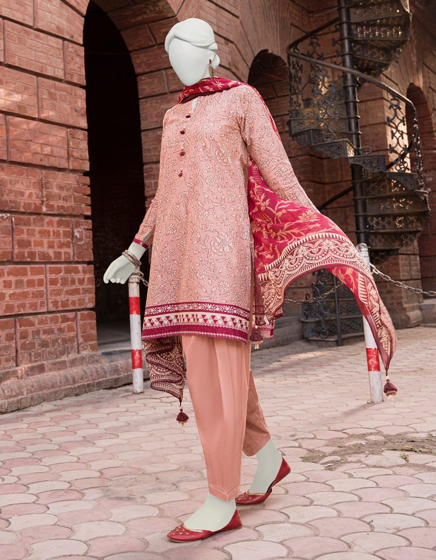 Beige Lawn Unstitched 3 Piece Dress | Jlawn-S-23-524