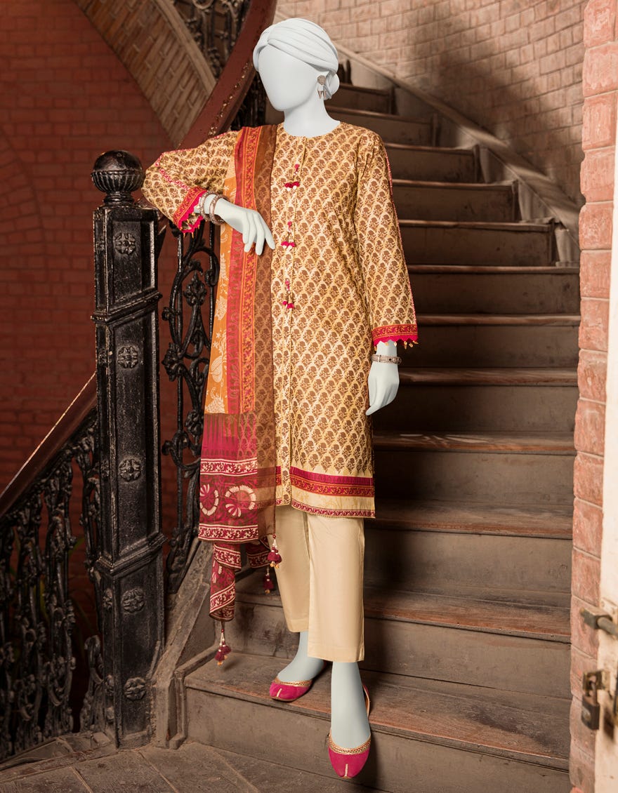 Multicolor Lawn Unstitched 3 Piece Dress | Jlawn-S-23-525