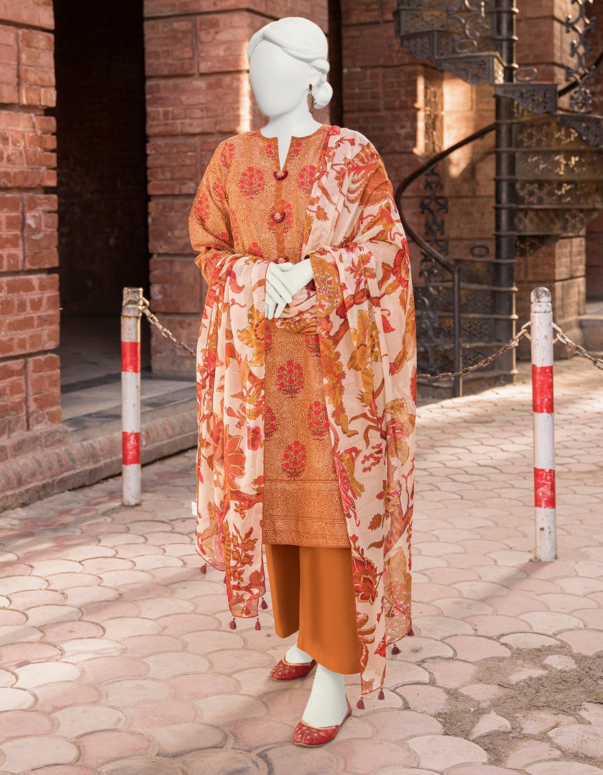 Multicolor Lawn Unstitched 3 Piece Dress | Jlawn-S-23-526