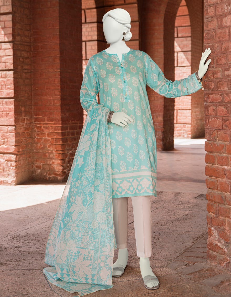 Sky Blue Lawn Unstitched 3 Piece Dress | Jlawn-S-23-529