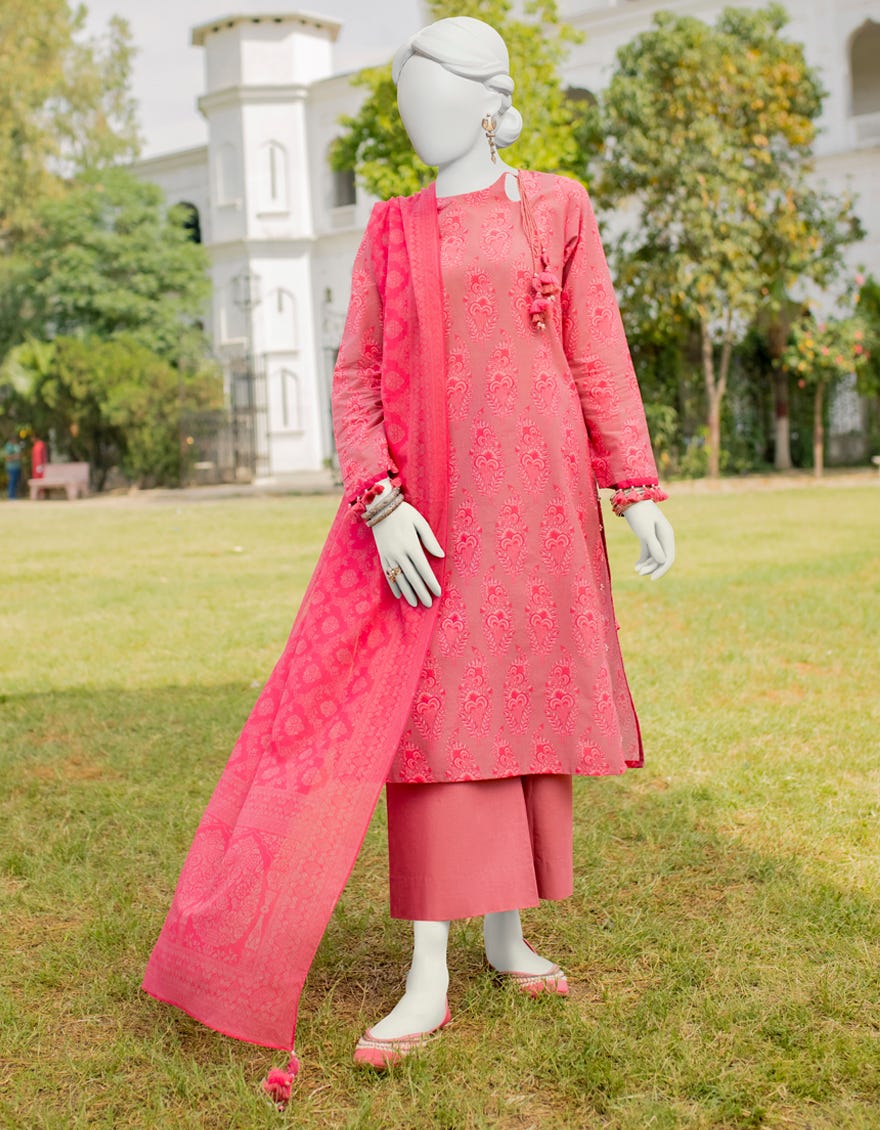 Pink Lawn Unstitched 3 Piece Dress | Jlawn-S-23-535