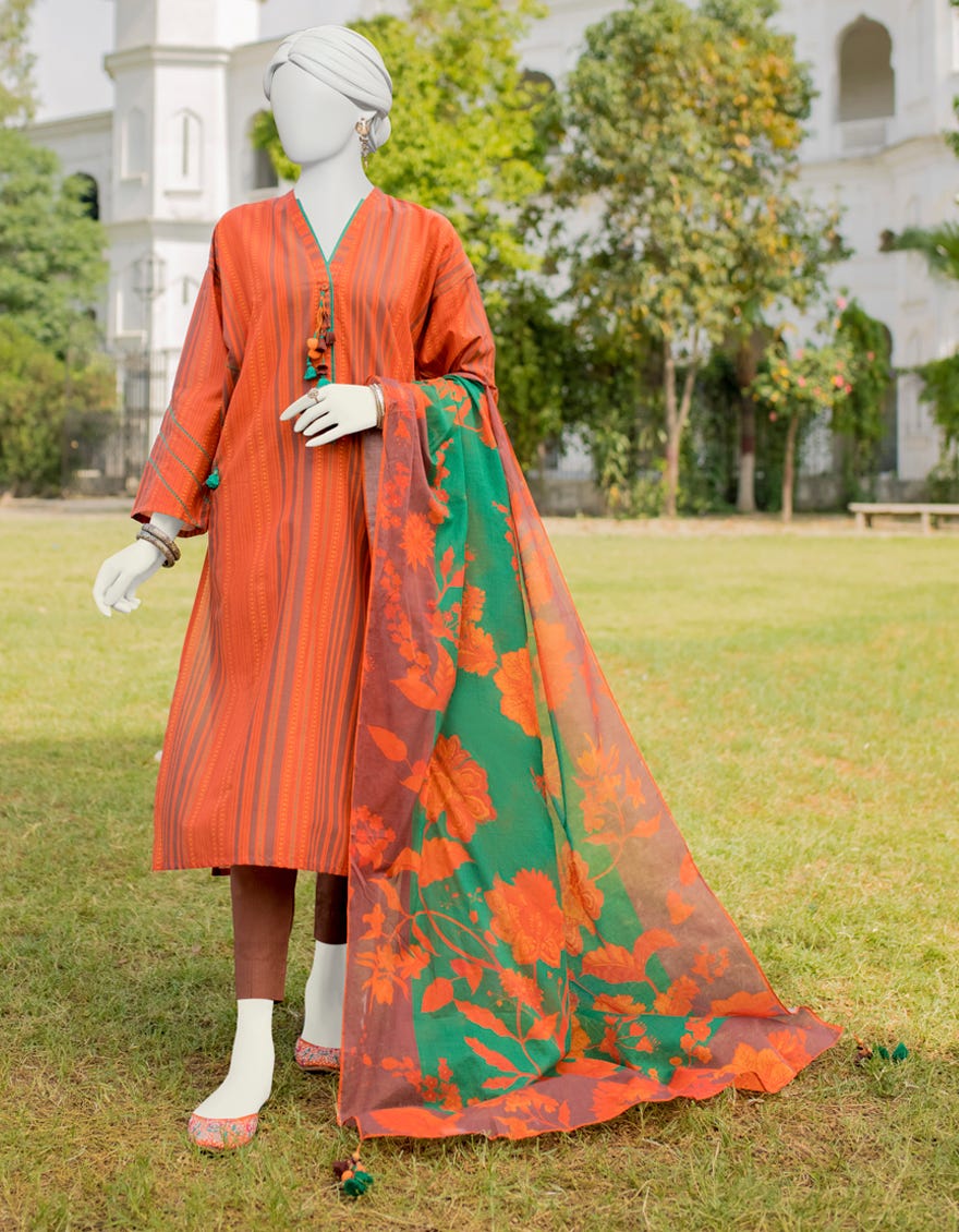 Multicolor Lawn Unstitched 3 Piece Dress | Jlawn-S-23-536