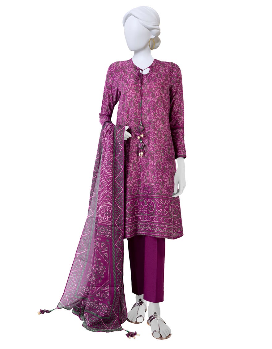 Violet Lawn Unstitched 3 Piece Dress | Jlawn-S-23-552