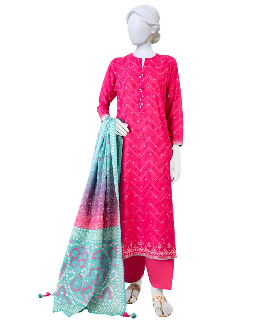 Multicolor Lawn Unstitched 3 Piece Dress | Jlawn-S-23-553