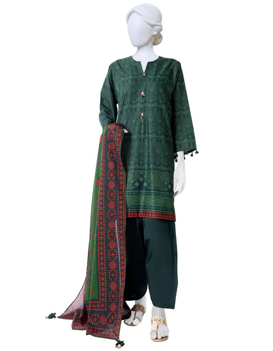 Green Lawn Unstitched 3 Piece Dress | Jlawn-S-23-555