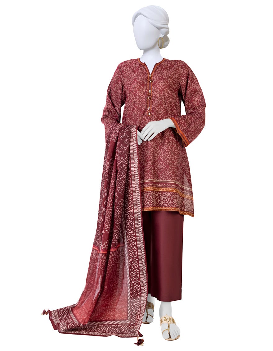 Red Lawn Unstitched 3 Piece Dress | Jlawn-S-23-558