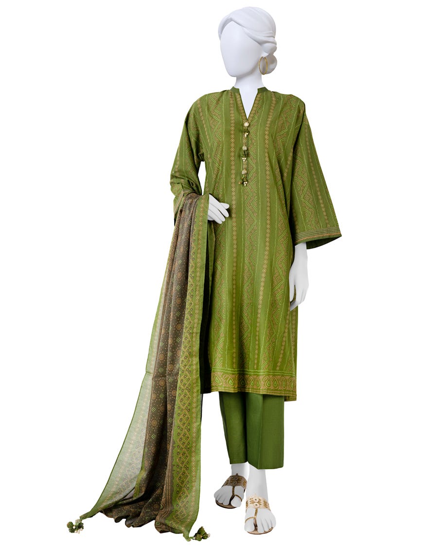 Green Lawn Unstitched 3 Piece Dress | Jlawn-S-23-561