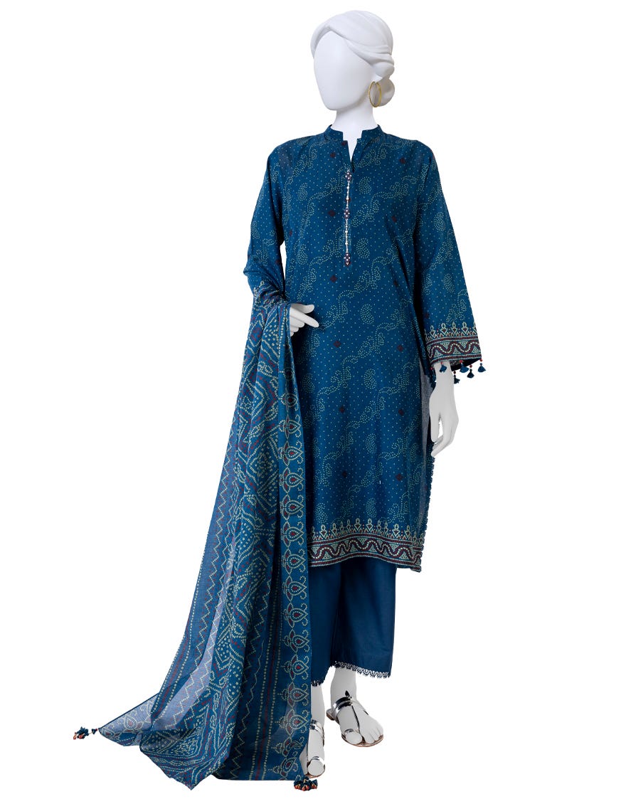 Blue Lawn Unstitched 3 Piece Dress | Jlawn-S-23-562