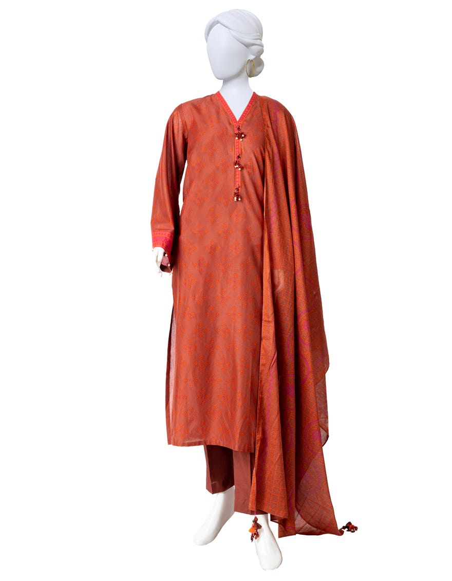 Red Lawn Unstitched 3 Piece Dress | Jlawn-S-23-563