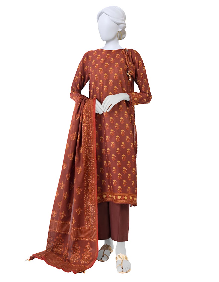 Red Lawn Unstitched 3 Piece Dress | Jlawn-S-23-568