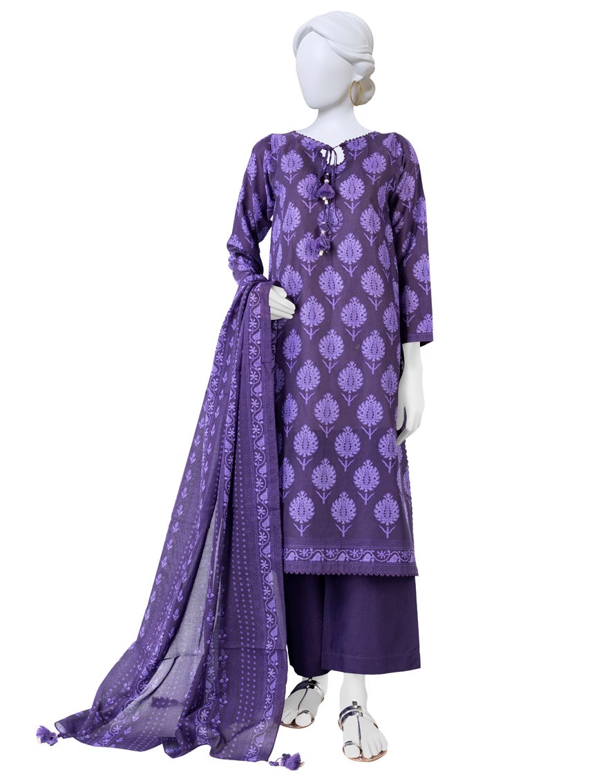 Violet Lawn Unstitched 3 Piece Dress | Jlawn-S-23-578