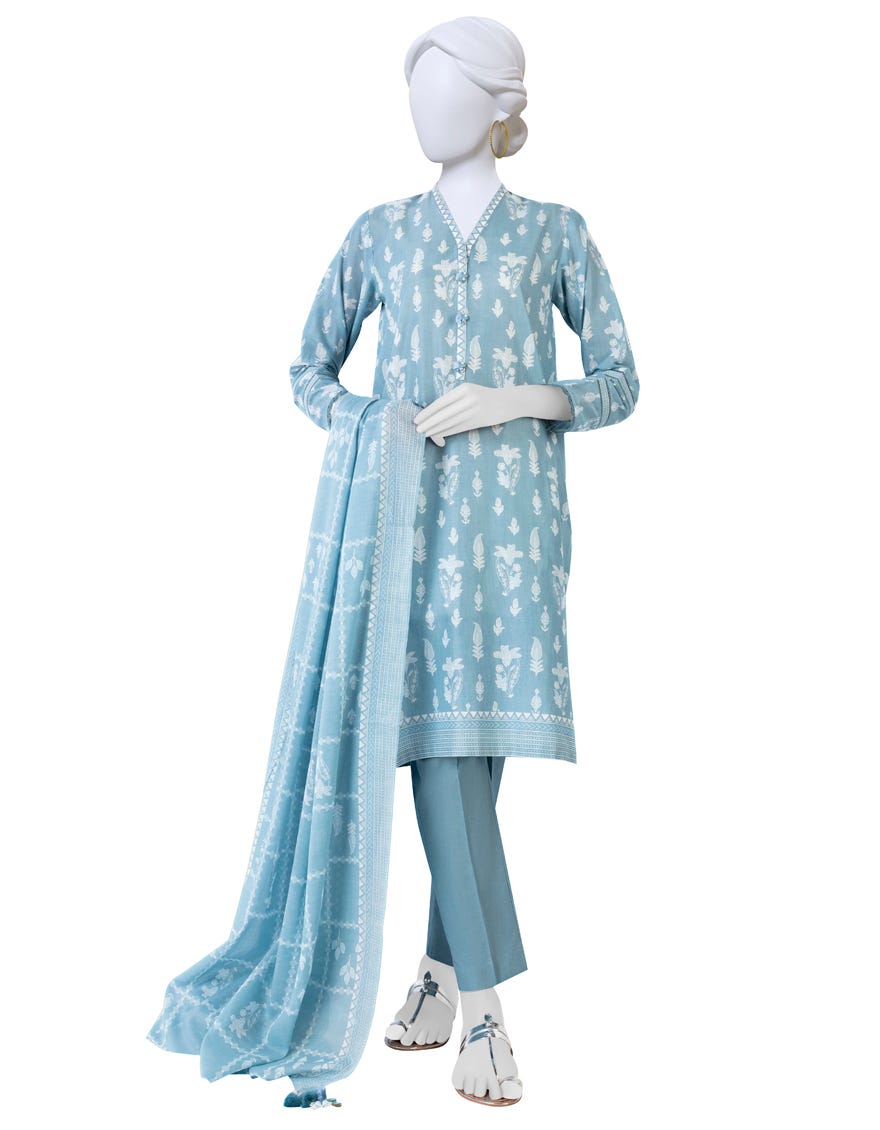 Blue Lawn Unstitched 3 Piece Dress | Jlawn-S-23-580