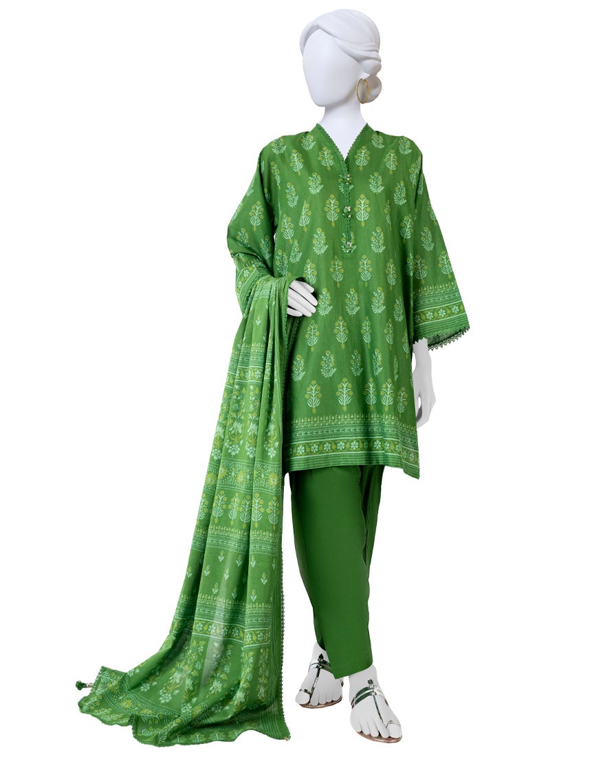 Green Lawn Unstitched 3 Piece Dress | Jlawn-S-23-581