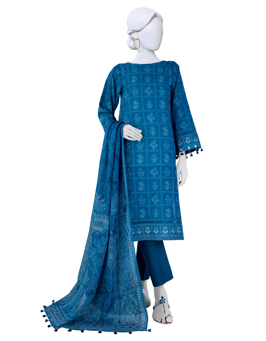 Blue Lawn Unstitched 3 Piece Dress | Jlawn-S-23-586