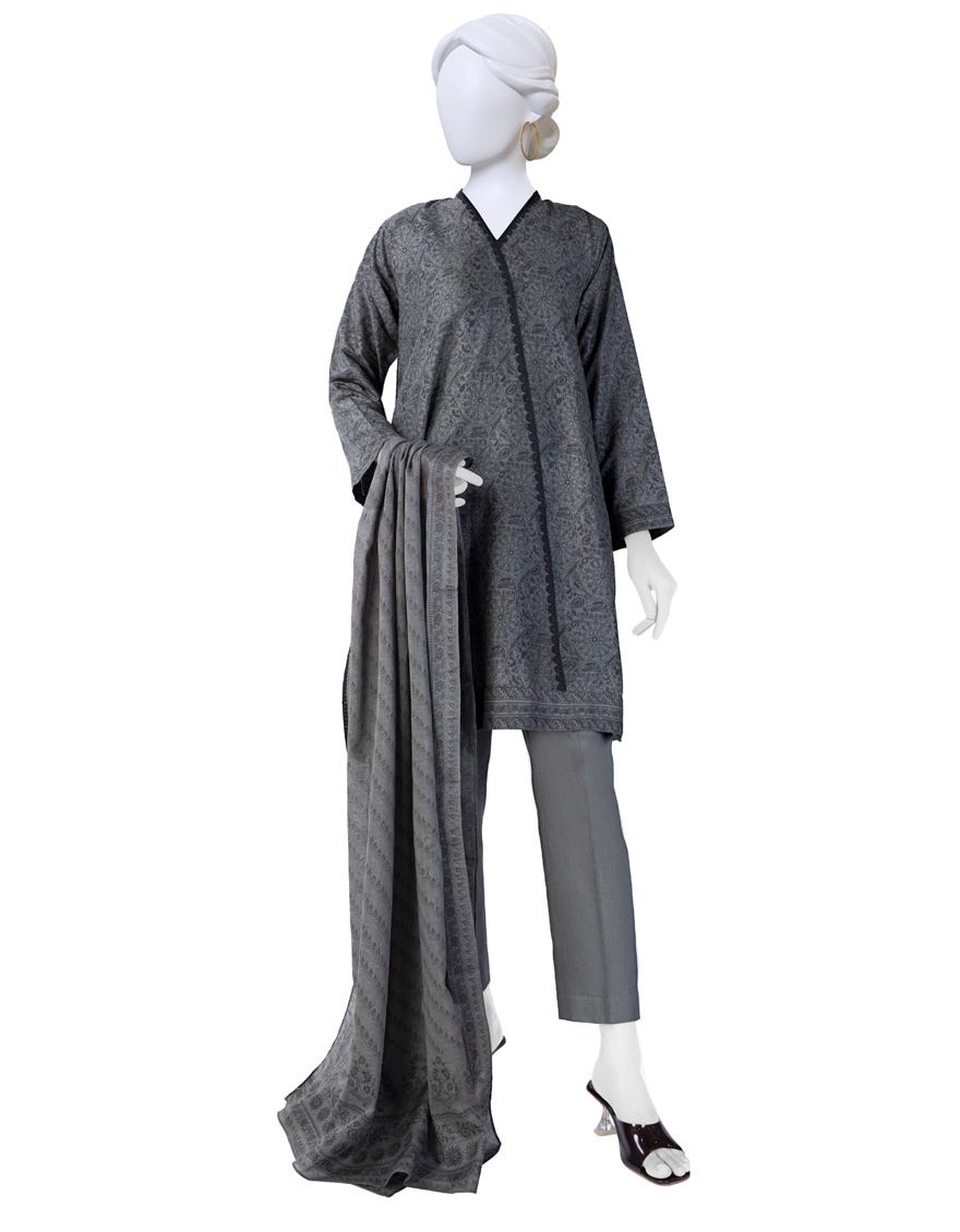 Black Lawn Unstitched 3 Piece Dress | Jlawn-S-23-588