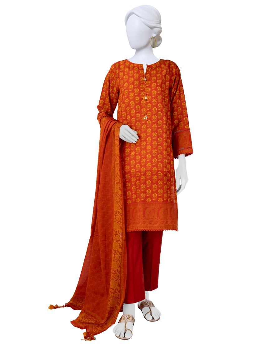 Red Lawn Unstitched 3 Piece Dress | Jlawn-S-23-590