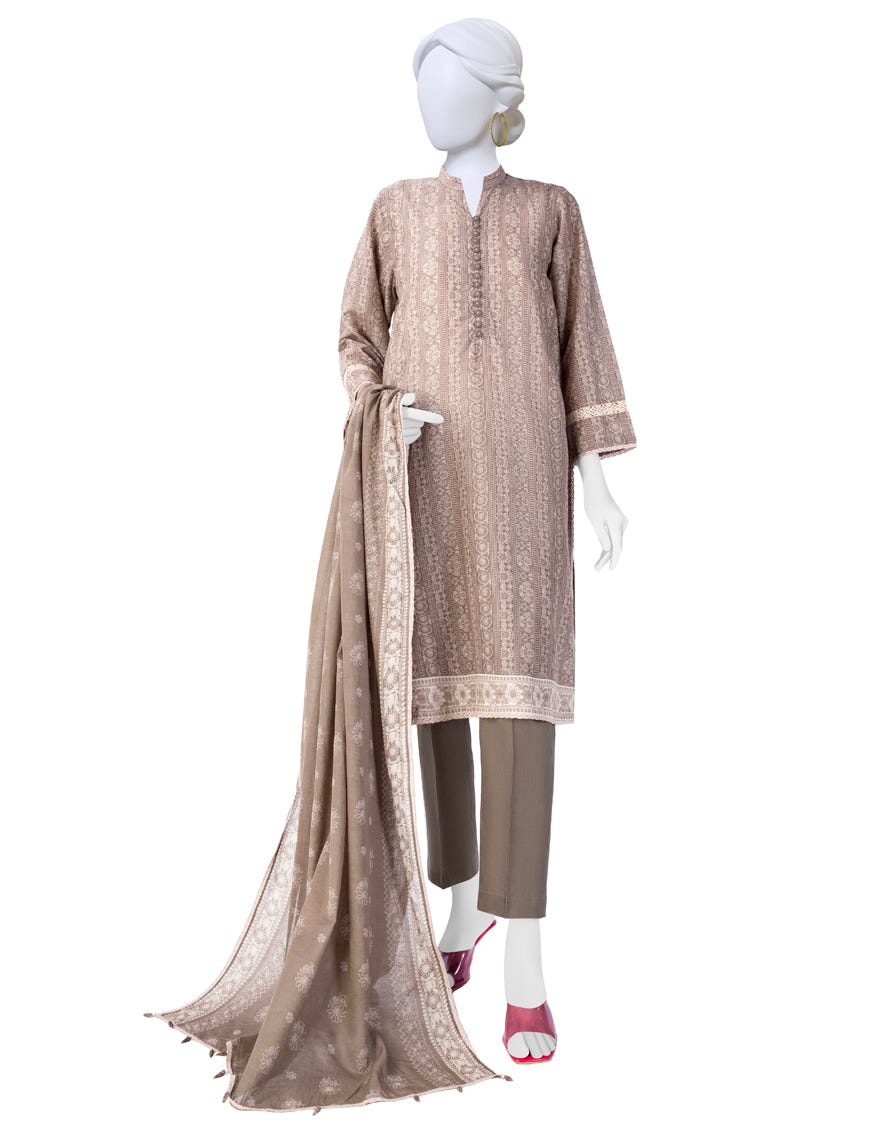 Brown Lawn Unstitched 3 Piece Dress | Jlawn-S-23-592