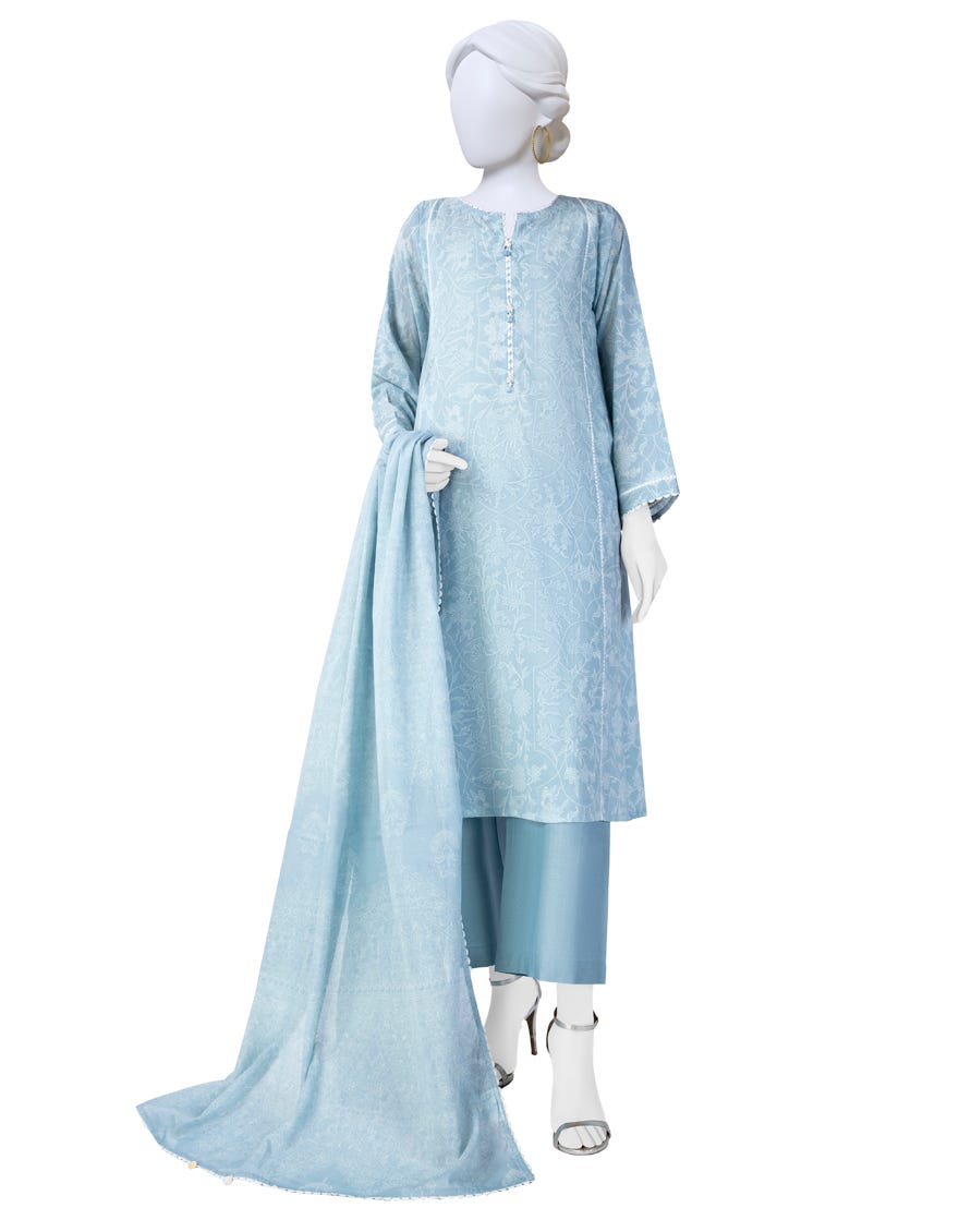 Blue Lawn Unstitched 3 Piece Dress | Jlawn-S-23-593