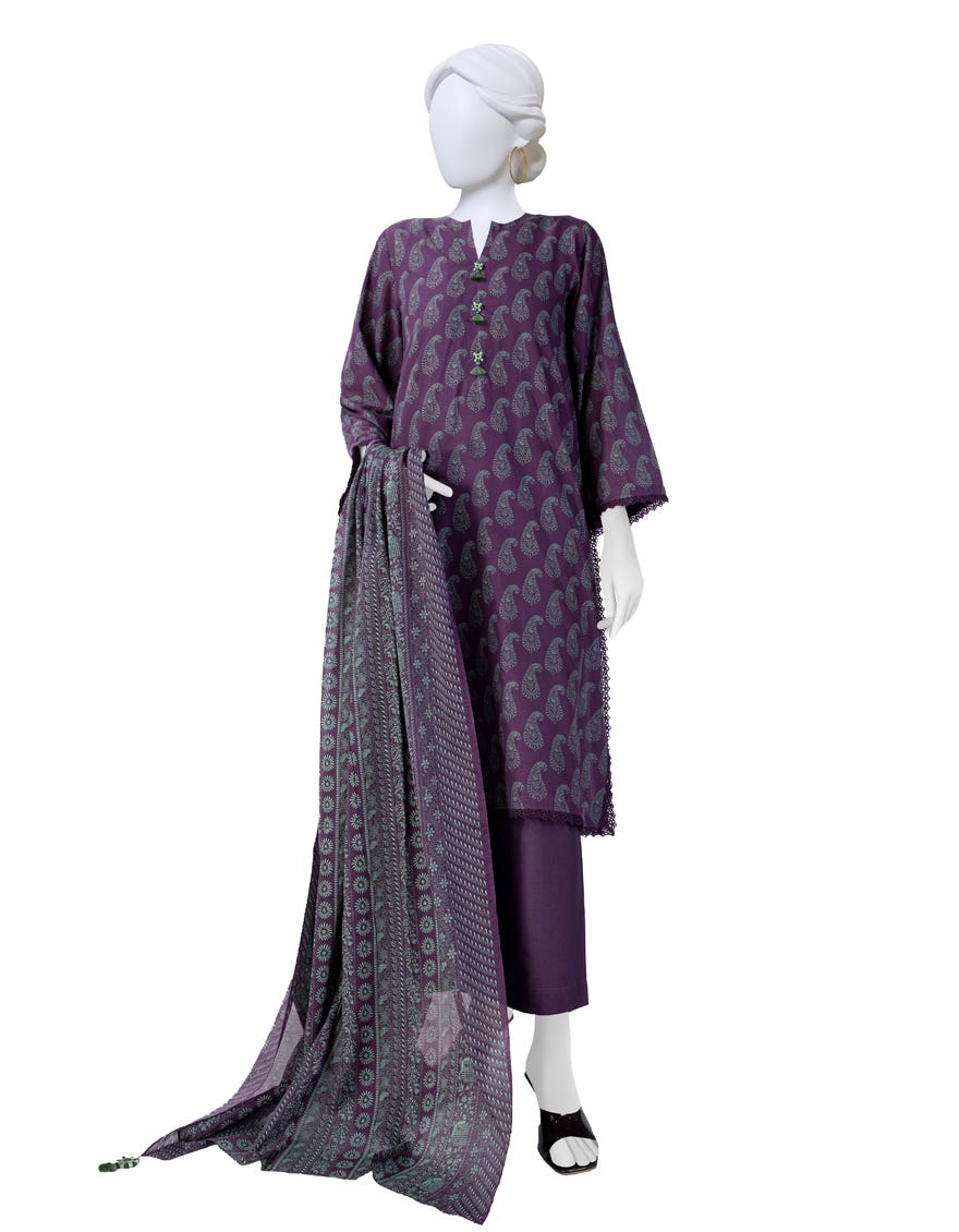 Violet Lawn Unstitched 3 Piece Dress | Jlawn-S-23-596