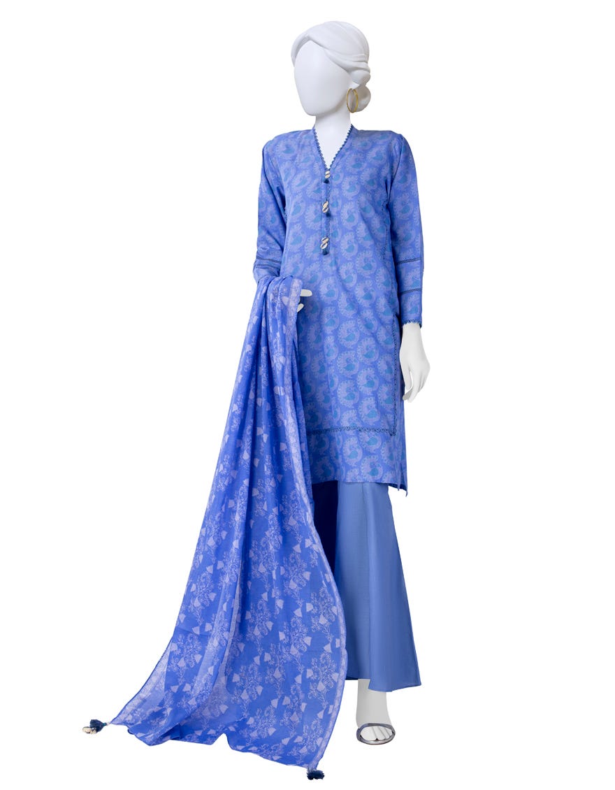 Blue Lawn Unstitched 3 Piece Dress | Jlawn-S-23-598