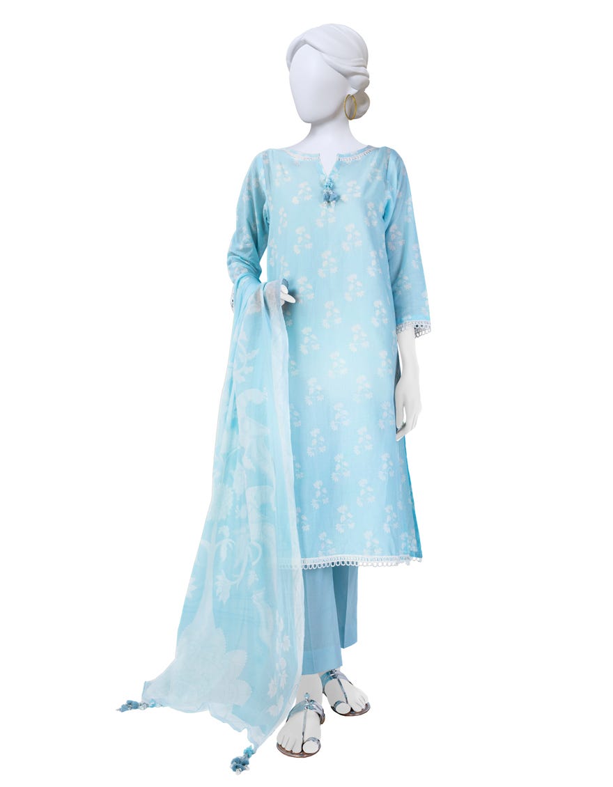 Blue Lawn Unstitched 3 Piece Dress | Jlawn-S-23-599