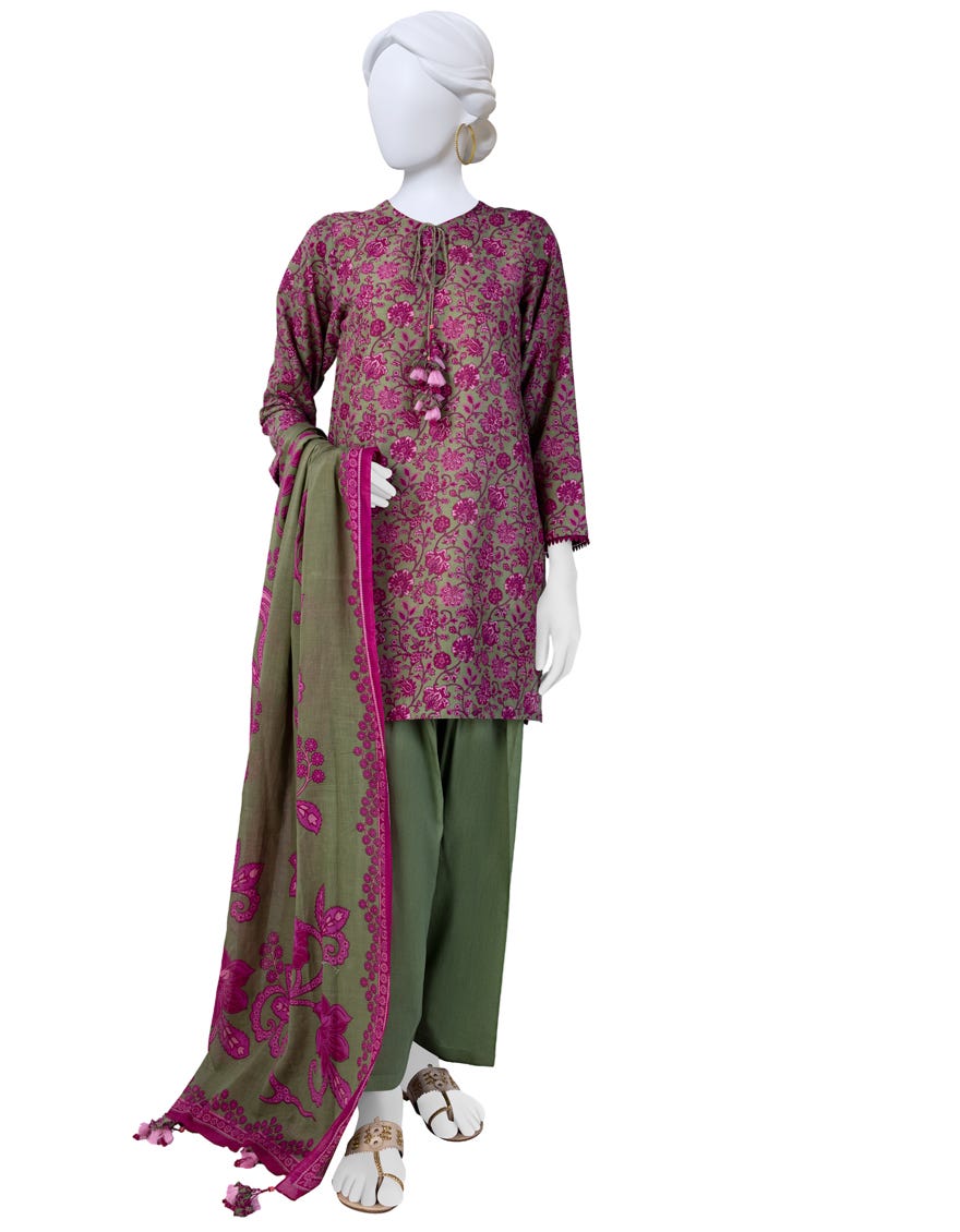 Multicolor Lawn Unstitched 3 Piece Dress | Jlawn-S-23-600