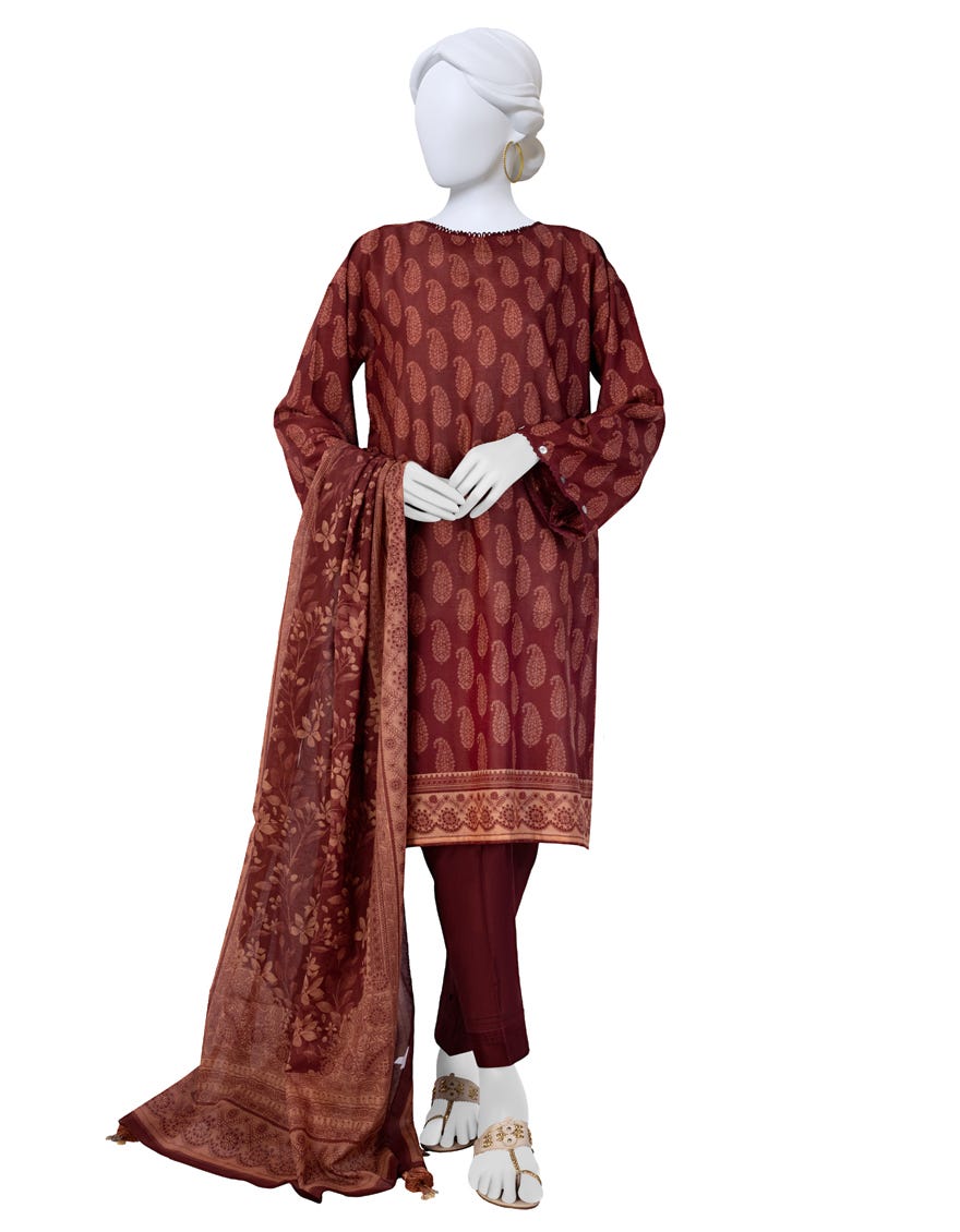 Red Lawn Unstitched 3 Piece Dress | Jlawn-S-23-602
