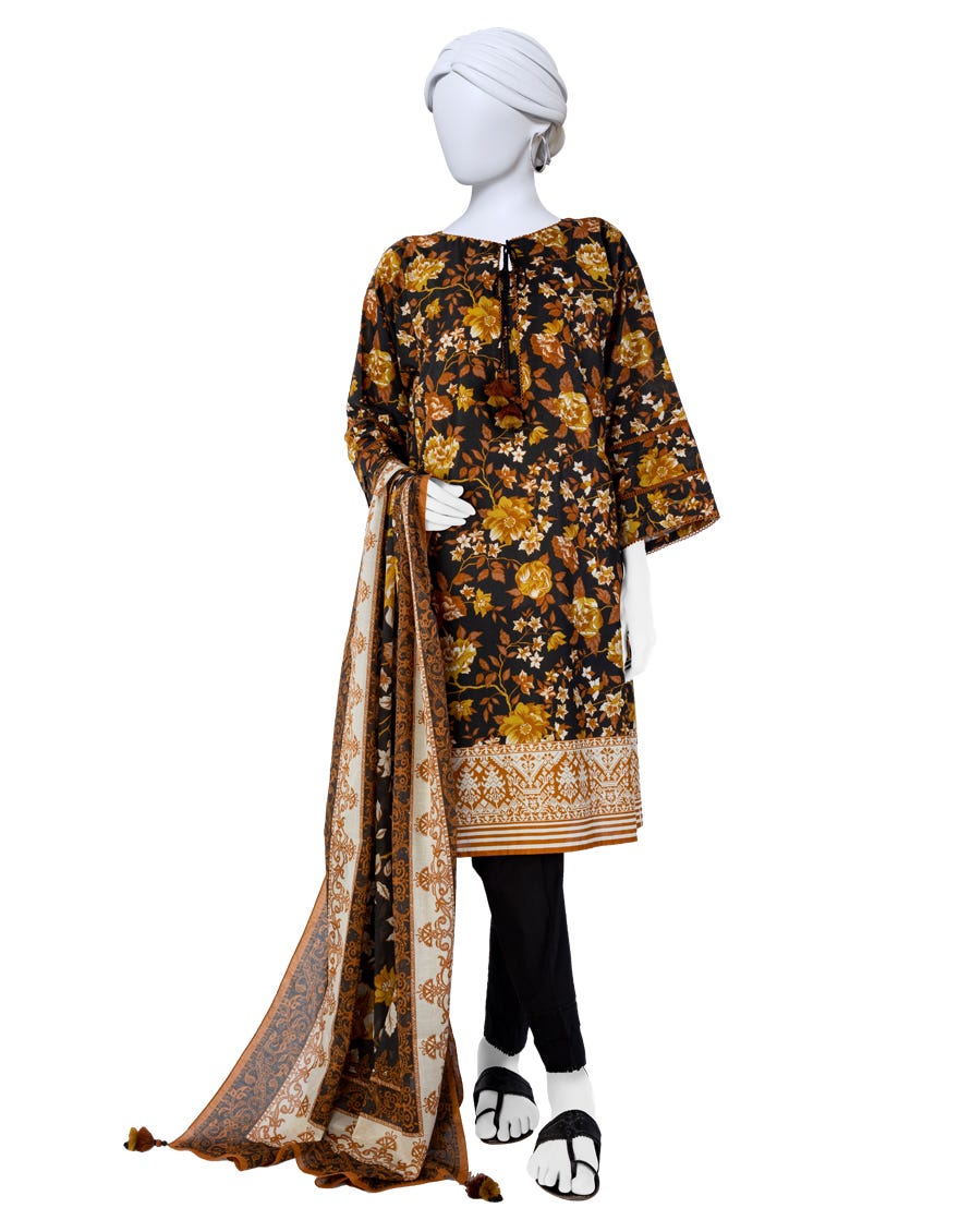 Multicolor Lawn Unstitched 3 Piece Dress | Jlawn-S-23-604