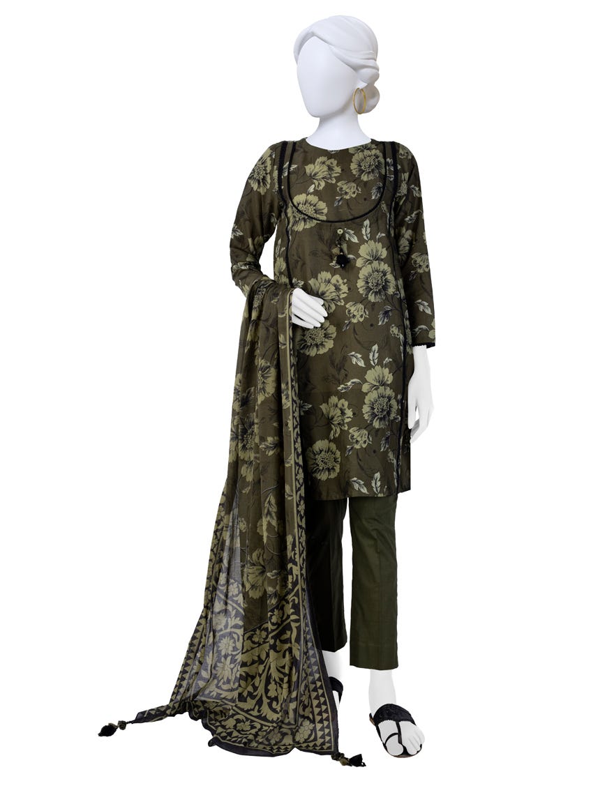 Green Lawn Unstitched 3 Piece Dress | Jlawn-S-23-605