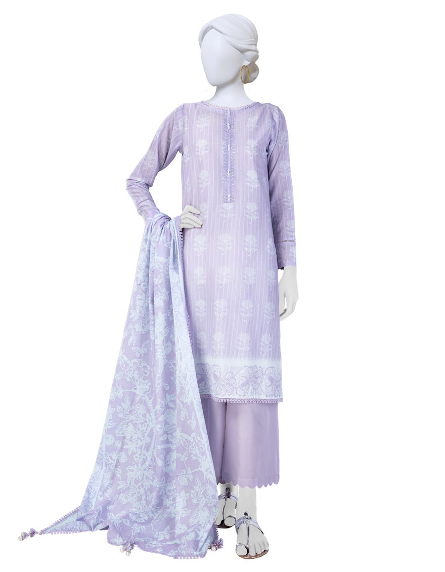 Violet Lawn Unstitched 3 Piece Dress | Jlawn-S-23-607