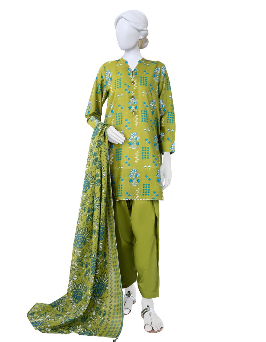 Green Lawn Unstitched 3 Piece Dress | Jlawn-S-23-609