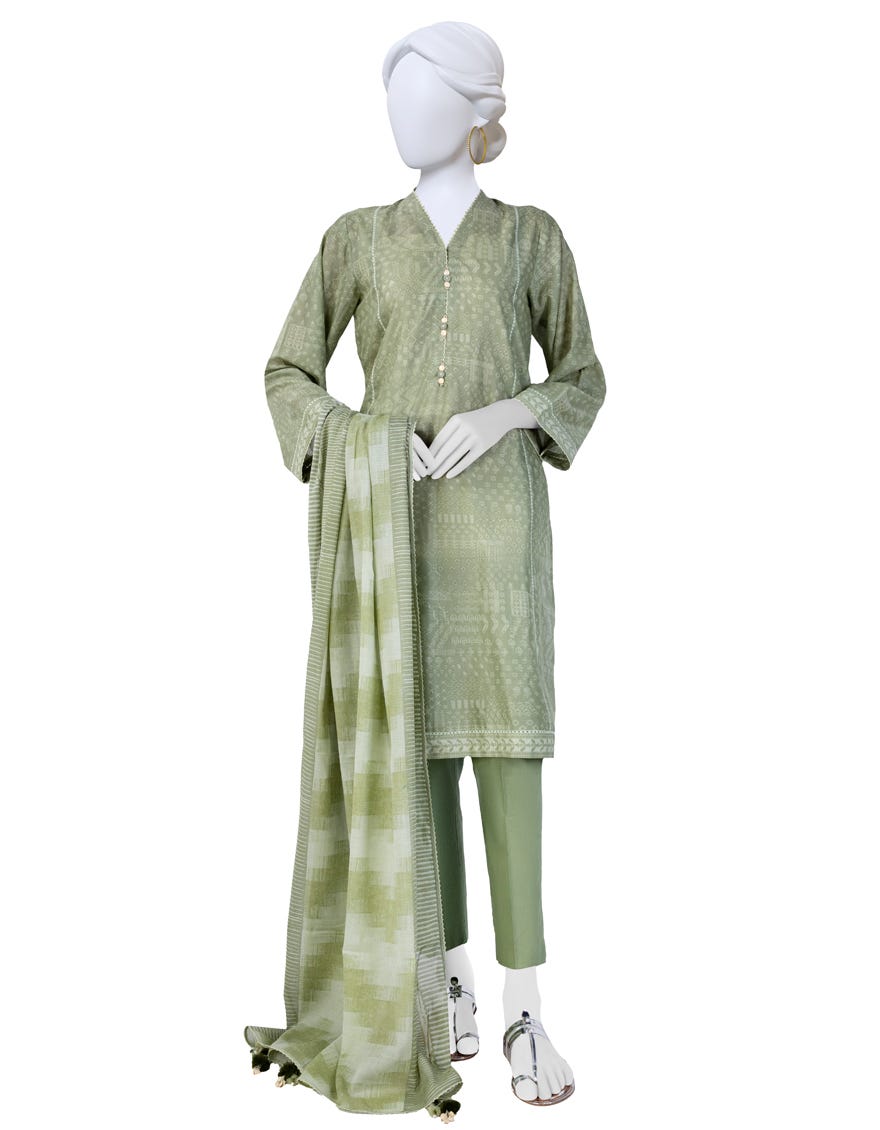 Green Lawn Unstitched 3 Piece Dress | Jlawn-S-23-610