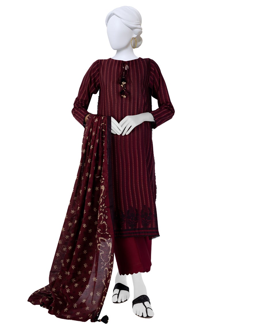 Red Lawn Unstitched 3 Piece Dress | Jlawn-S-23-611