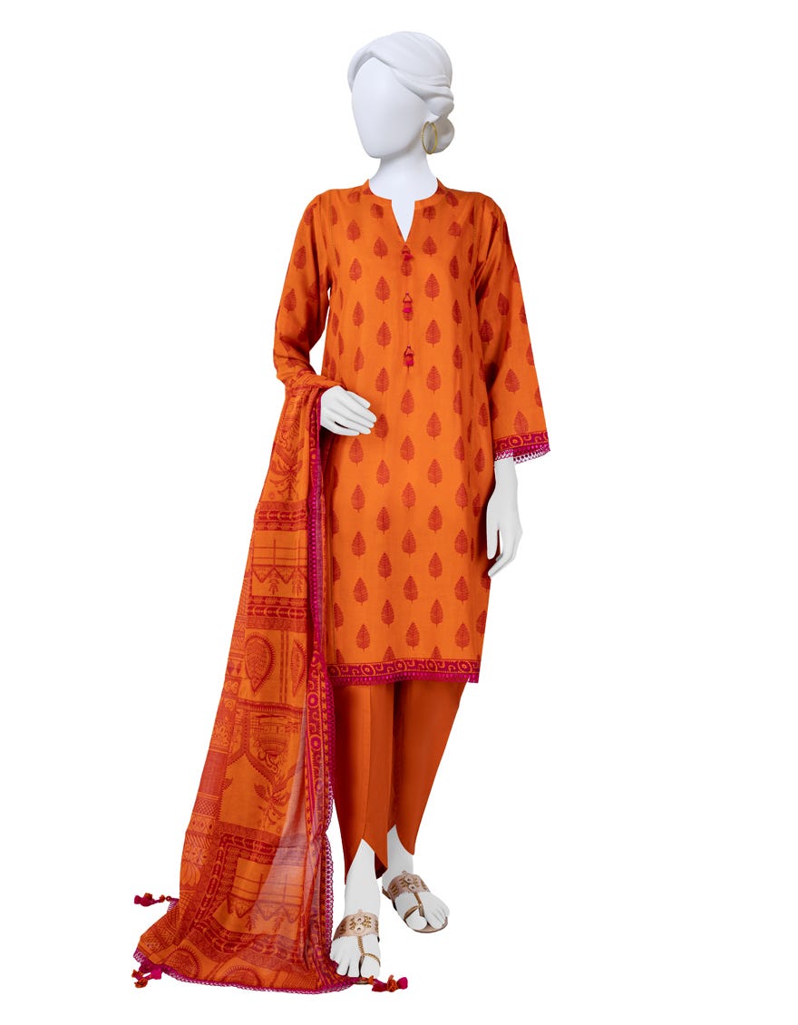 Yellow Lawn Unstitched 3 Piece Dress | Jlawn-S-23-613