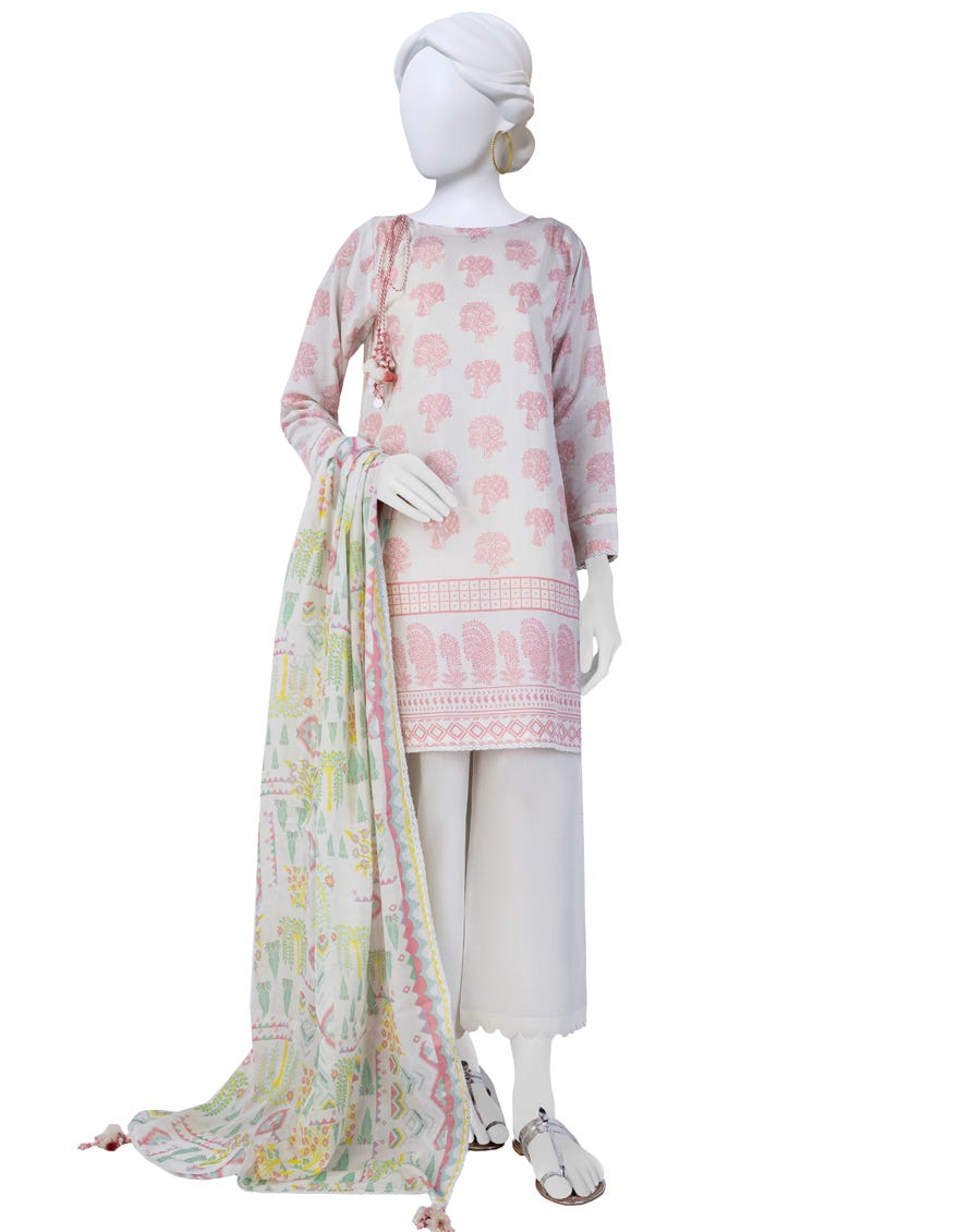 Pink Lawn Unstitched 3 Piece Dress | Jlawn-S-23-614