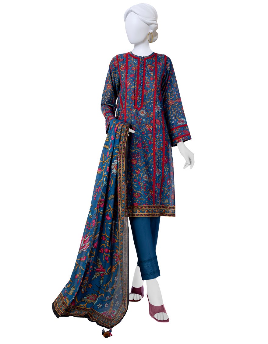 Blue Lawn Unstitched 3 Piece Dress | Jlawn-S-23-615