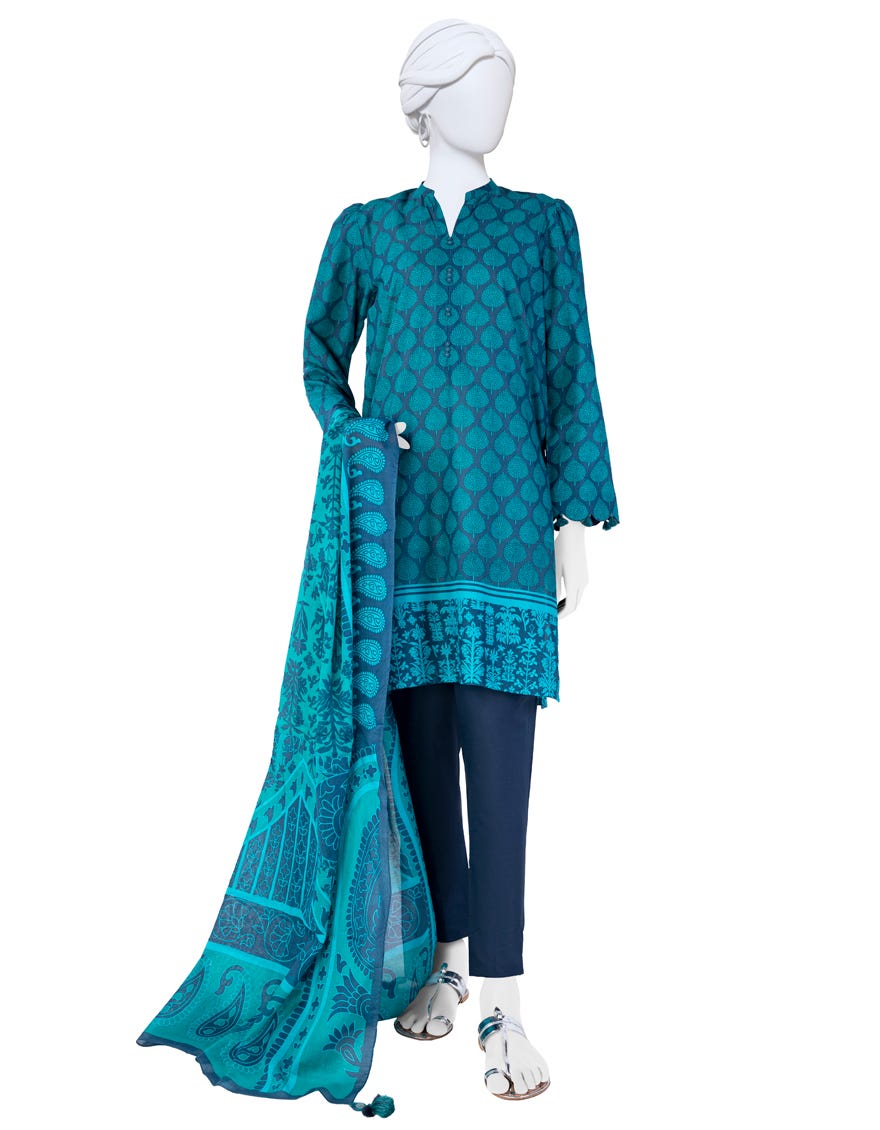Blue Lawn Unstitched 3 Piece Dress | Jlawn-S-23-618